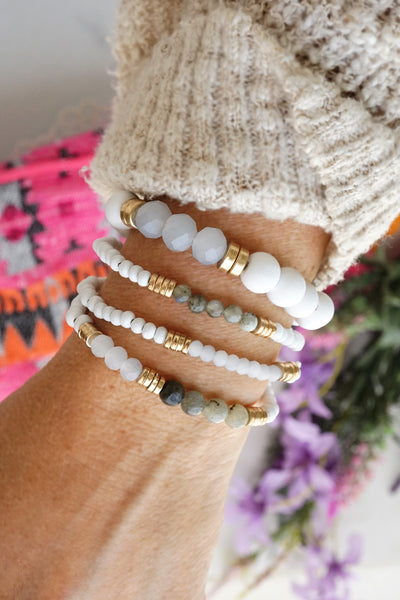 Beaded outlets bracelet stack