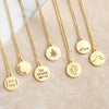 Cactus - 24K Gold Plated Coin Dainty Necklace