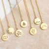Antlers - 24K Gold Plated Coin Dainty Necklace