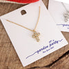 Classic Dainty Cross and Crystal Necklace – Gold and Silver Tones