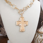 Grace in the Details – Byzantine Cross Pendant Necklace