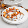 Halloween Bracelets Stack Set Boo Trick or Treat Orange Black Stackable bracelet