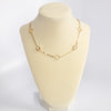 Clover station dainty short necklace with crystals in Gold and Silver Tones