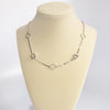 Clover station dainty short necklace with crystals in Gold and Silver Tones