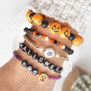 Halloween Bracelets Stack Set Boo Trick or Treat Orange Black Stackable bracelet