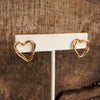 Wire-Inspired Heart Stud Earrings – Gold Tone