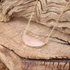 Semi Precious Dainty Necklace - Pink Green White