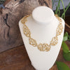 Chunky Tangled Statement Necklace in Gold Tone