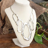 Links Statement Necklace set in Gold Silver Tones