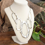 Links Statement Necklace set in Gold Silver Tones