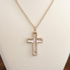 Minimalist Cross Dainty Chain Necklace – Worn Gold or Silver Tone