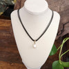 Classic Herringbone Necklace with a Freshwater Pearl Worn Gold Silver Gunmetal