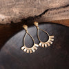 Teardrop Crystal Dangle Earrings – Gold Tone