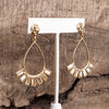 Teardrop Crystal Dangle Earrings – Gold Tone