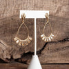 Teardrop Crystal Dangle Earrings – Gold Tone