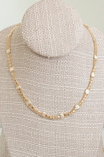 Fused station multi dainty chain necklace Gold Silver
