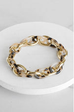 Chain Bracelet Gold and Tortoise