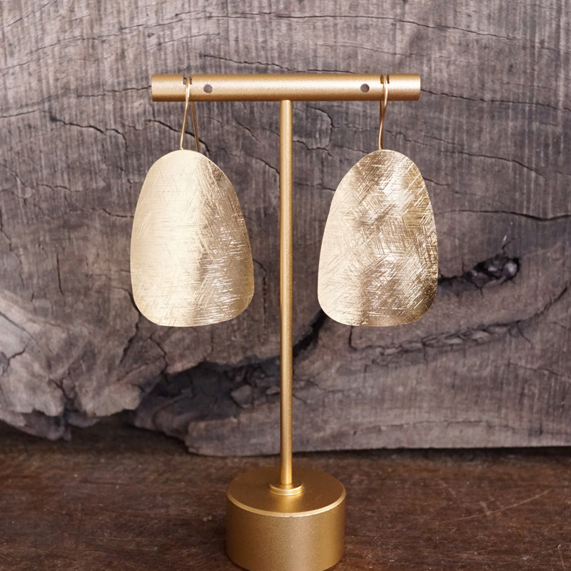 Elongated Shield Minimalist Earrings – Gold or Silver