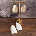 Elongated Shield Minimalist Earrings – Gold or Silver