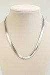 Shiny Herringbone chain necklace Gold Silver