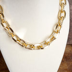 Lightweight Hypoallergenic Gold-Tone Chunky Cable Chain Necklace