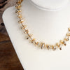 Statement Shiny Nuggets Necklace Gold or Silver Tones