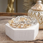 Gleam Links – Chunky Chain Stretchy Bracelet with Crystal Accents