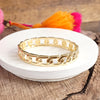 Chain Design Hinge Bangle in Gold tone