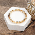 Chain Reaction – Chunky Stretchy Paperclip Bracelet in Silver or Gold Tone