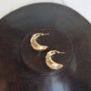 Hammered Teardrop Huggie Earrings - Gold & Silver Tone