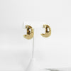 Hammered Teardrop Huggie Earrings - Gold & Silver Tone