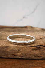 Silver tone flexy stretchy bracelet bangle watch band Snake chain