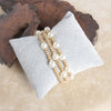 Pearls and Gold beads classic bracelets set