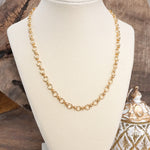 Fancy Ring Chain Necklace – Gold Tone