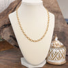 Fancy Ring Chain Necklace – Gold Tone