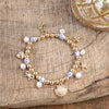Charmed Harmony – Chinoiserie &amp; Gold Multi-Charm Stretch Bracelet