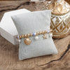 Charmed Harmony – Chinoiserie &amp; Gold Multi-Charm Stretch Bracelet