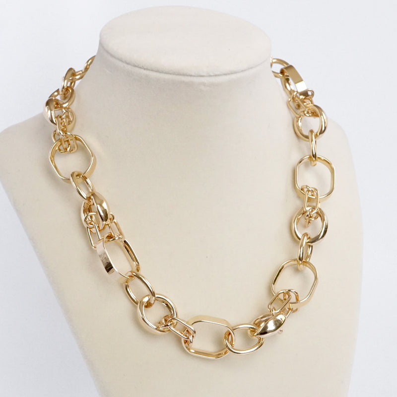 Chunky Chain Necklace Statement Golden Links