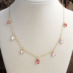 Shimmerlight – Dainty Crystal Chain Necklace in Gold Tone