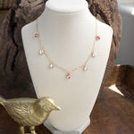 Shimmerlight – Dainty Crystal Chain Necklace in Gold Tone