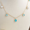 Shimmerlight – Dainty Crystal Chain Necklace in Gold Tone