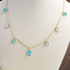 Shimmerlight – Dainty Crystal Chain Necklace in Gold Tone