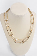 Chunky Chain Necklace Big Long Golden Links