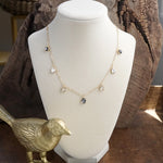 Shimmerlight – Dainty Crystal Chain Necklace in Gold Tone