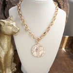 Coined Boldness – Chunky Chain Statement Necklace