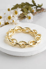 Chunky Chain Bracelet in Shiny Gold