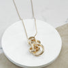 Minimalist Mid-Length Abstract Pendant Necklace – Gold or Silver Tone