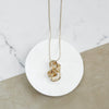 Minimalist Mid-Length Abstract Pendant Necklace – Gold or Silver Tone