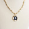 Bubble Crystal Pendant Necklace Gold Silver Black Clear