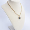 Bubble Crystal Pendant Necklace Gold Silver Black Clear